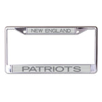 Wholesale-New England Patriots FROSTED Lic Plt Frame S/L Printed