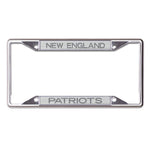 Wholesale-New England Patriots FROSTED Lic Plt Frame S/S Printed