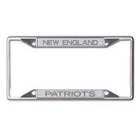 Wholesale-New England Patriots FROSTED Lic Plt Frame S/S Printed