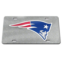 Wholesale-New England Patriots GLITTER BACKGROUND Acrylic Classic License Plates