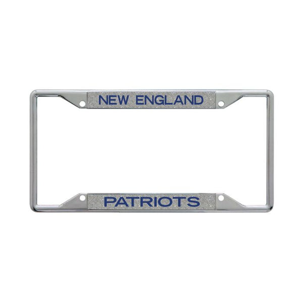 Wholesale-New England Patriots GLITTER BACKGROUND Lic Plt Frame S/S Printed