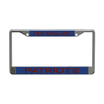 Wholesale-New England Patriots GLITTER LETTERS Lic Plt Frame S/L Printed