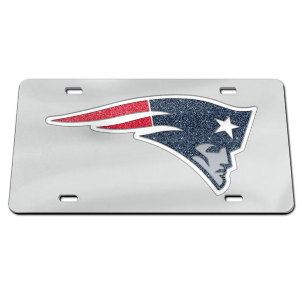 Wholesale-New England Patriots GLITTER LOGO Specialty Acrylic License Plate