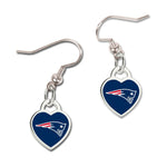 Wholesale-New England Patriots Heart Earrings w/3D Heart