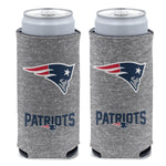 Wholesale-New England Patriots Heather 12 oz Slim Can Cooler