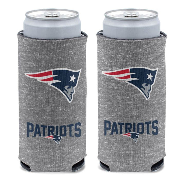 Wholesale-New England Patriots Heather 12 oz Slim Can Cooler