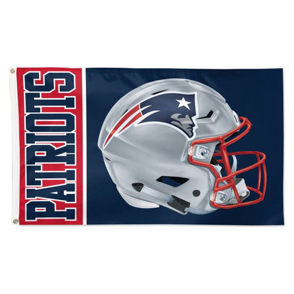 Wholesale-New England Patriots Helmet Flag - Deluxe 3' X 5'