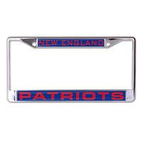 Wholesale-New England Patriots Lic Plt Frame S/L Printed