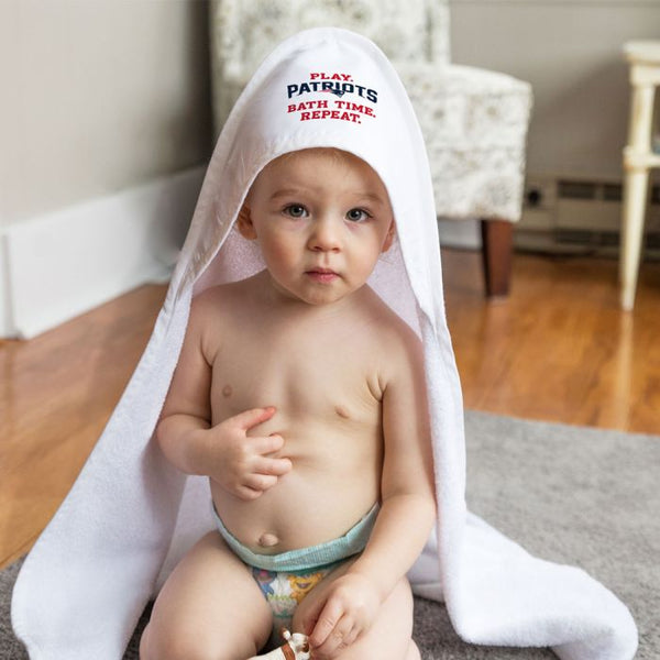 Wholesale-New England Patriots / Littlest Fan NFL Slogan All Pro Hooded Baby Towel