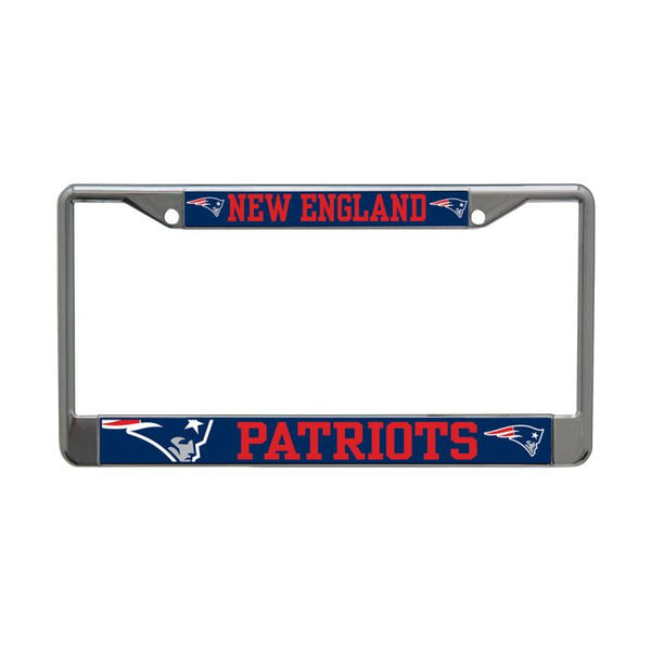 Wholesale-New England Patriots MEGA Lic Plt Frame S/L Printed