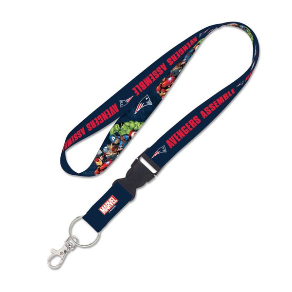 Wholesale-New England Patriots / Marvel (C) 2021 Marvel Lanyard w/detachable buckle 1"