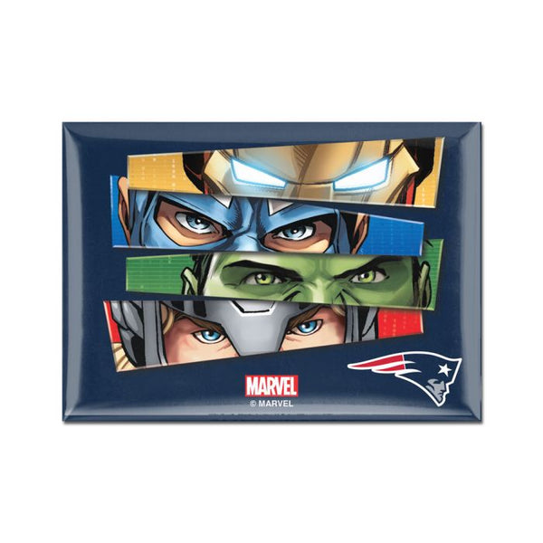 Wholesale-New England Patriots / Marvel (C) 2021 Marvel Metal Magnet 2.5" x 3.5"