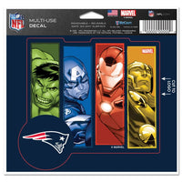 Wholesale-New England Patriots / Marvel (C) 2021 Marvel Multi-Use Decal - cut to logo 5" x 6"