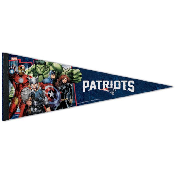 Wholesale-New England Patriots / Marvel (C) 2021 Marvel Premium Pennant 12" x 30"