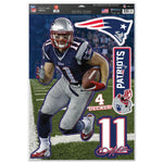 Wholesale-New England Patriots Multi-Use Decal 11" x 17" Julian Edelman