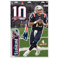 Wholesale-New England Patriots Multi-Use Decal 11" x 17" Mac Jones