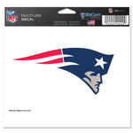 Wholesale-New England Patriots Multi-Use Decal -Clear Bckrgd 5" x 6"