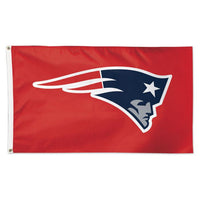 Wholesale-New England Patriots Red background Flag - Deluxe 3' X 5'