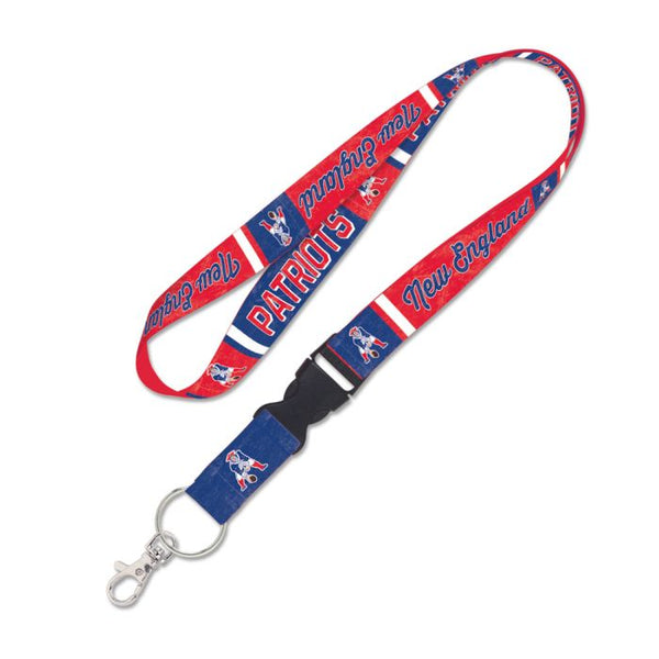 Wholesale-New England Patriots Retro Lanyard w/detachable buckle 1"