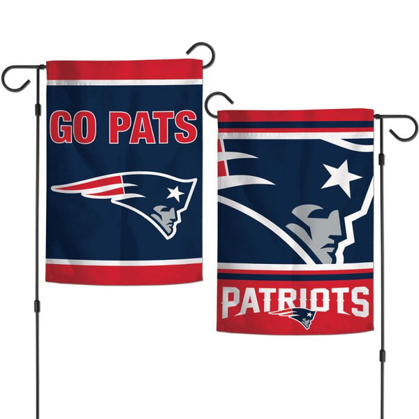 Wholesale-New England Patriots SLOGAN Garden Flags 2 sided 12.5" x 18"