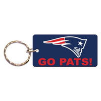 Wholesale-New England Patriots SLOGAN Keychain Rectangle