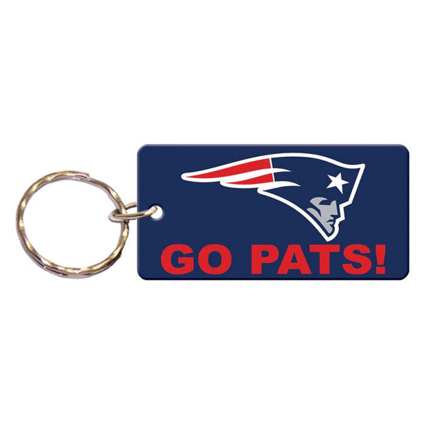 Wholesale-New England Patriots SLOGAN Keychain Rectangle