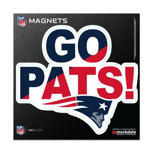 Wholesale-New England Patriots SLOGAN Outdoor Magnets 6" x 6"