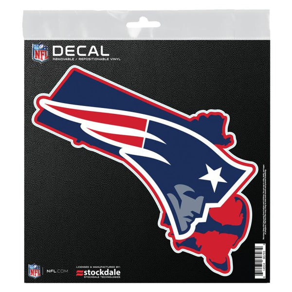 Wholesale-New England Patriots STATE SHAPE All Surface Decal 6" x 6"