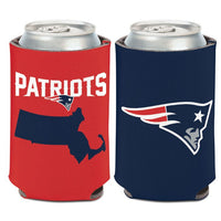 Wholesale-New England Patriots STATE SHAPE Can Cooler 12 oz.