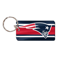 Wholesale-New England Patriots STRIPES Keychain Rectangle