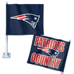 Wholesale-New England Patriots Slogan Car Flag 11.75" x 14"