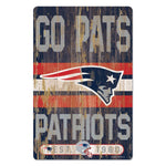 Wholesale-New England Patriots Slogan Wood Sign 11" x 17" 1/4" thick