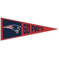 Wholesale-New England Patriots Slogan Wool Pennant 13" x 32"