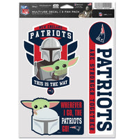 Wholesale-New England Patriots / Star Wars Mandalorian Multi Use 3 Fan Pack