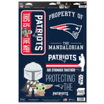 Wholesale-New England Patriots / Star Wars Mandalorian Multi-Use Decal 11" x 17"