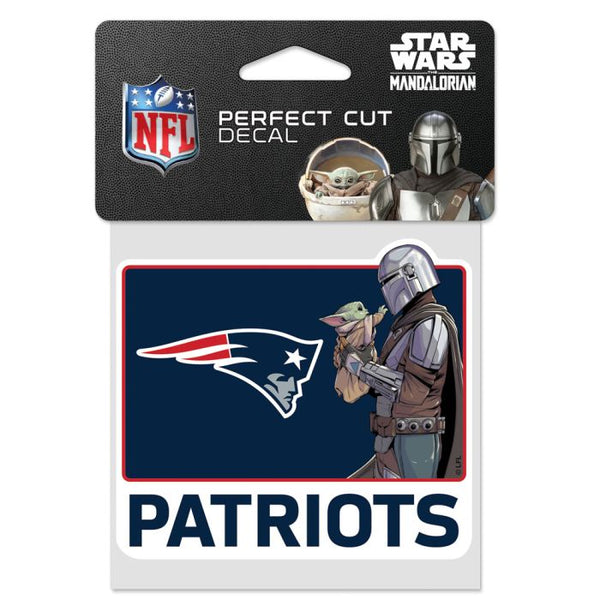 Wholesale-New England Patriots / Star Wars Mandalorian Perfect Cut Color Decal 4" x 4"