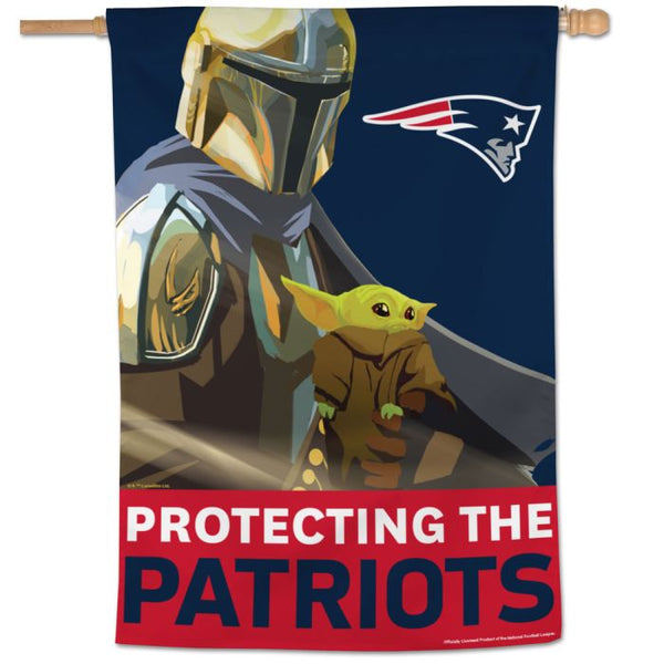 Wholesale-New England Patriots / Star Wars Mandalorian Vertical Flag 28" x 40"