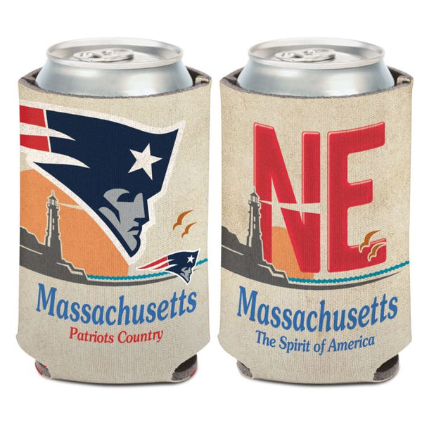 Wholesale-New England Patriots State Plate Can Cooler 12 oz.