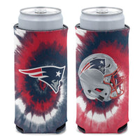 Wholesale-New England Patriots Tie Dye 12 oz Slim Can Cooler