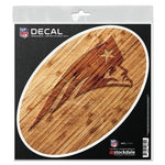 Wholesale-New England Patriots WOOD All Surface Decal 6" x 6"