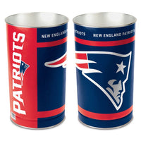 Wholesale-New England Patriots Wastebasket - tapered 15"H