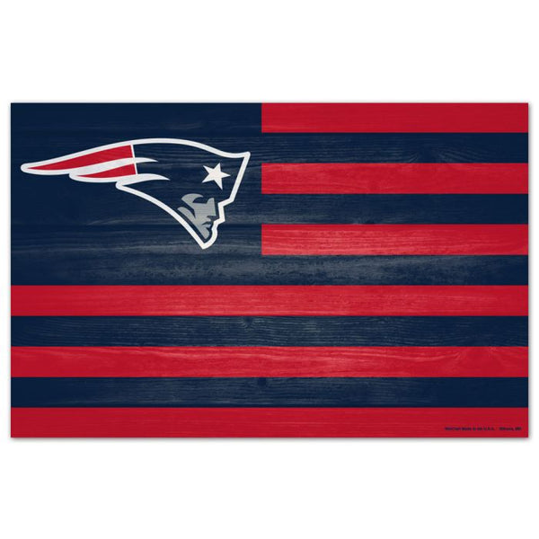 Wholesale-New England Patriots Wood Sign 11" x 17" 1/4" thick