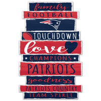 Wholesale-New England Patriots Wood Sign 11" x 17" 1/4" thick