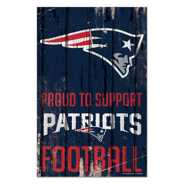 Wholesale-New England Patriots Wood Sign 11" x 17" 1/4" thick