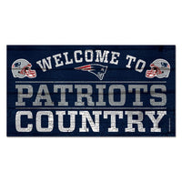 Wholesale-New England Patriots Wood Sign 13"x24" 1/4" thick