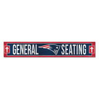 Wholesale-New England Patriots Wood Sign 6"x36" 3/8" thick