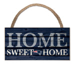 Wholesale-New England Patriots Wood Sign w/Rope 5" x 10"