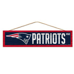 Wholesale-New England Patriots Wood Sign-with Rope 4" x 17"