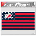 Wholesale-New England Revolution Americana Multi-Use Decal -Clear Bckrgd 5" x 6"