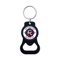 Wholesale-New England Revolution Black Bottle Opener Key Ring